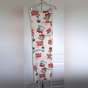 Paper Heart Linen Blend Fresh Fruit Dress